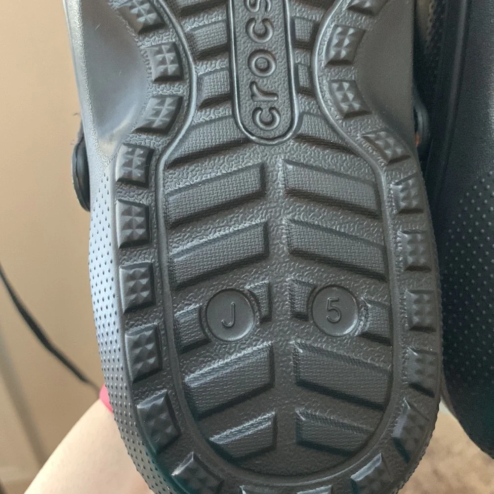 Black Fur-Lined Crocs